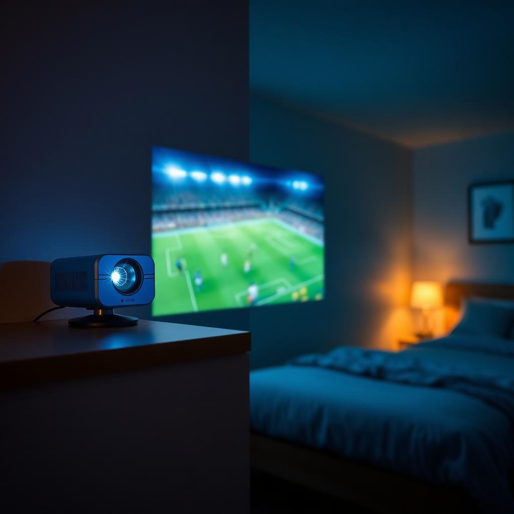 Mini Projector — In use